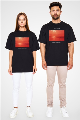 Calvin Harris Siyah Unisex Oversize Tişört T-Shirt
