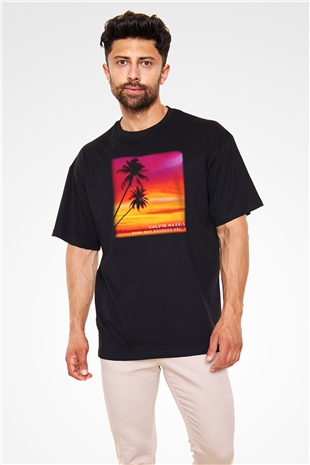 Calvin Harris Siyah Unisex Oversize Tişört T-Shirt