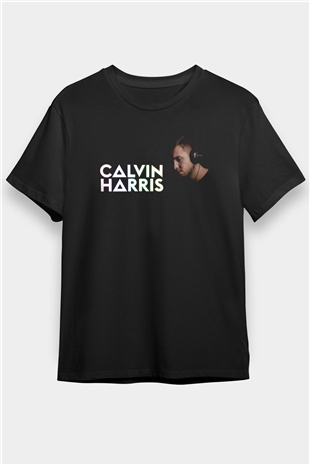 Calvin Harris Siyah Unisex Tişört T-Shirt - TişörtFabrikası