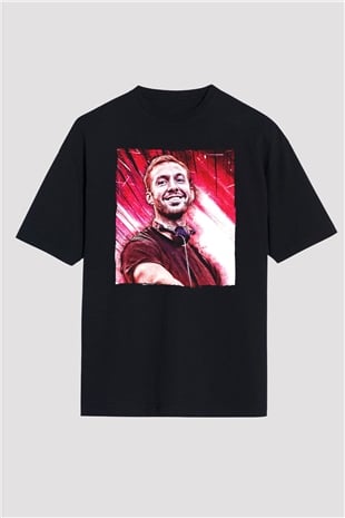 Calvin Harris Siyah Oversize Tişört Oversize T-shirt - TişörtFabrikası