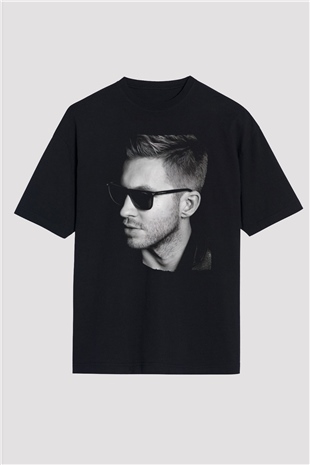 Calvin Harris Siyah Oversize Tişört Oversize T-shirt - TişörtFabrikası