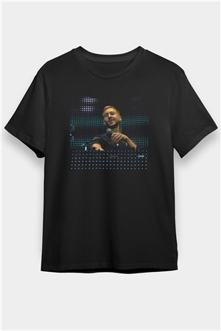 Calvin Harris Siyah Unisex Tişört T-Shirt - TişörtFabrikası
