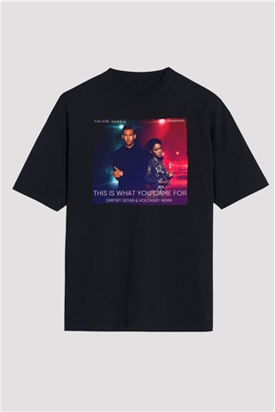 Calvin Harris Siyah Oversize Tişört Oversize T-shirt - TişörtFabrikası