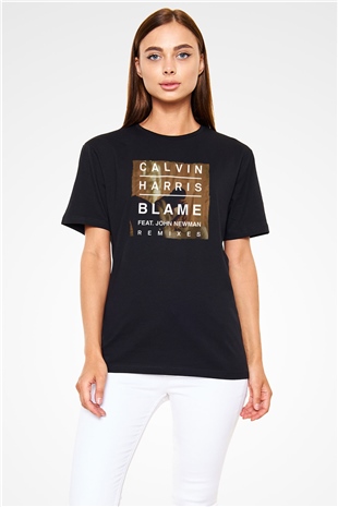 Calvin Harris Siyah Unisex Tişört T-Shirt - TişörtFabrikası