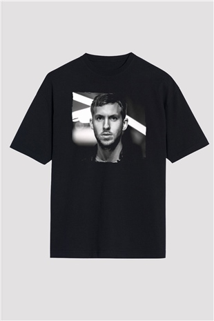 Calvin Harris Siyah Oversize Tişört Oversize T-shirt - TişörtFabrikası