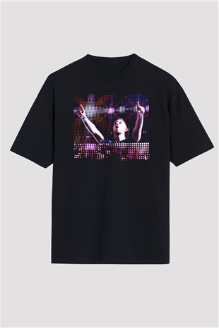 Calvin Harris Siyah Oversize Tişört Oversize T-shirt - TişörtFabrikası
