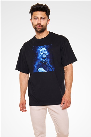 Calvin Harris Siyah Oversize Tişört Oversize T-shirt - TişörtFabrikası