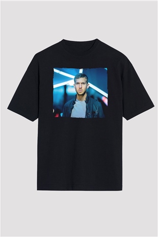 Calvin Harris Siyah Oversize Tişört Oversize T-shirt - TişörtFabrikası