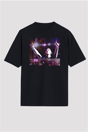 Calvin Harris Siyah Oversize Tişört Oversize T-shirt - TişörtFabrikası