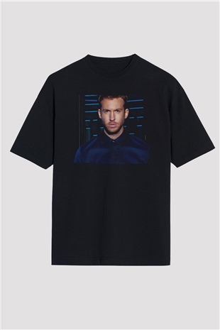 Calvin Harris Siyah Oversize Tişört Oversize T-shirt - TişörtFabrikası