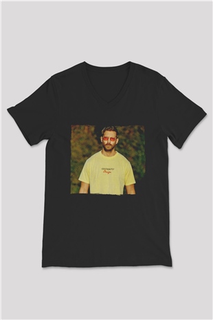 Calvin Harris Siyah Unisex V Yaka Tişört