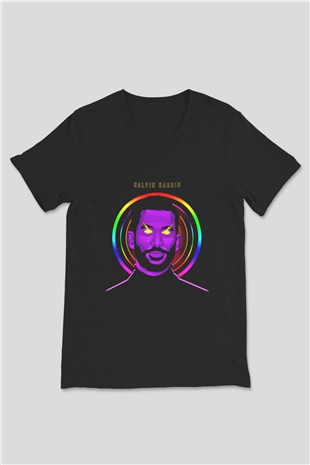 Calvin Harris Siyah Unisex V Yaka Tişört