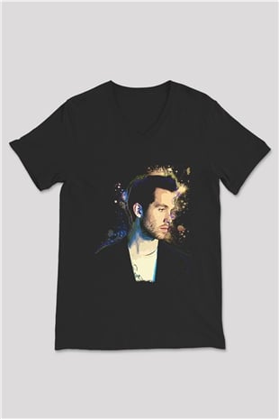 Calvin Harris Siyah Unisex V Yaka Tişört