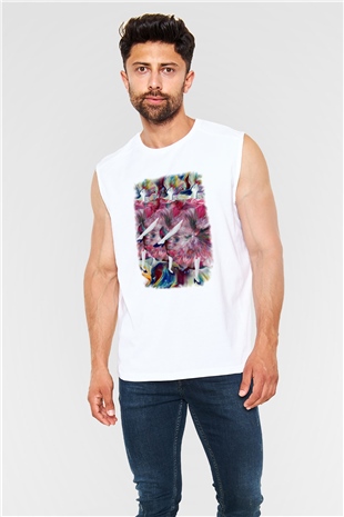 Cancan Beyaz Unisex Kolsuz Tişört