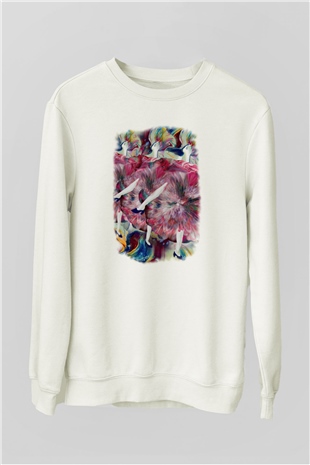 Cancan Beyaz Unisex Sweatshirt