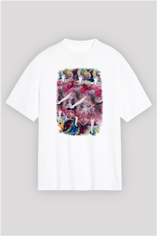 Cancan Beyaz Oversize Tişört Oversize T-shirt - TişörtFabrikası