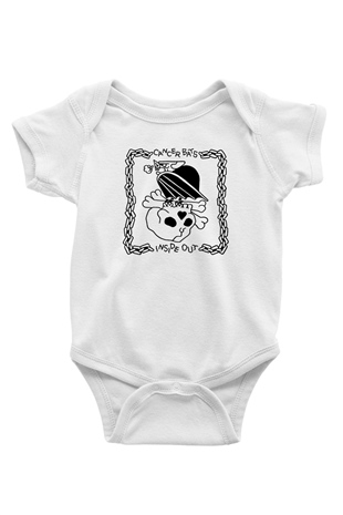 Cancer Bats Baskılı Unisex Beyaz Bebek Body - Zıbın
