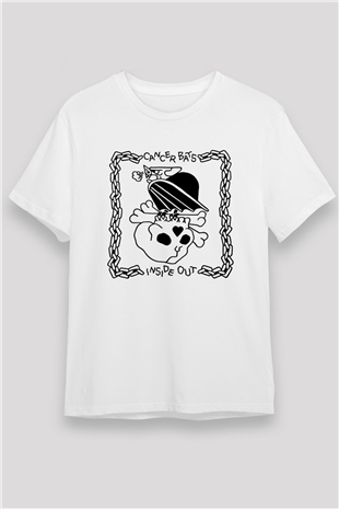 Cancer Bats Baskılı Unisex Beyaz Tişört