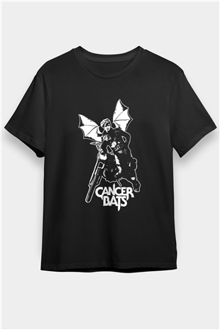 Cancer Bats Baskılı Unisex Siyah Tişört