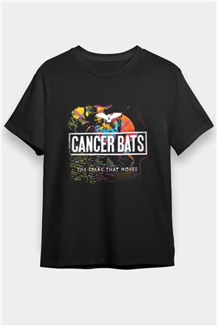 Cancer Bats Baskılı Unisex Siyah Tişört
