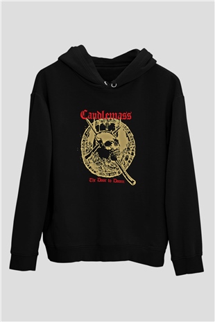 Candlemass Baskılı Unisex Siyah Hoodie