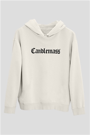 Candlemass Beyaz Unisex Kapüşonlu Sweatshirt