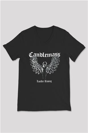 Candlemass Siyah Unisex V Yaka Tişört