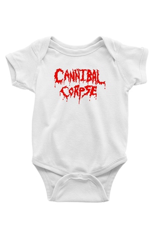 Cannibal Corpse Baskılı Beyaz Unisex Bebek Body - Zıbın