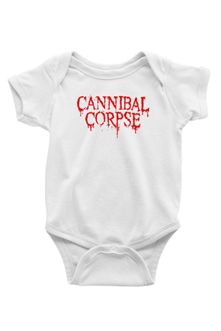 Cannibal Corpse Baskılı Beyaz Unisex Bebek Body - Zıbın