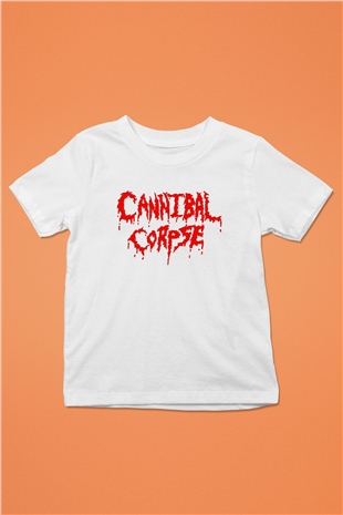 Cannibal Corpse Baskılı Beyaz Unisex Çocuk Tişört