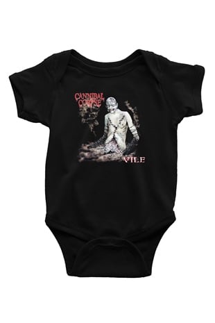Cannibal Corpse Baskılı Siyah Bebek Body - Zıbın