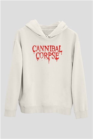 Cannibal Corpse Beyaz Unisex Kapşonlu Sweatshirt