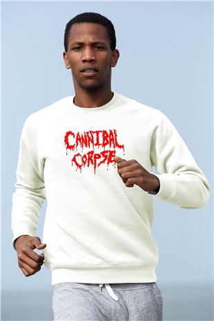 Cannibal Corpse Beyaz Unisex Sweatshirt