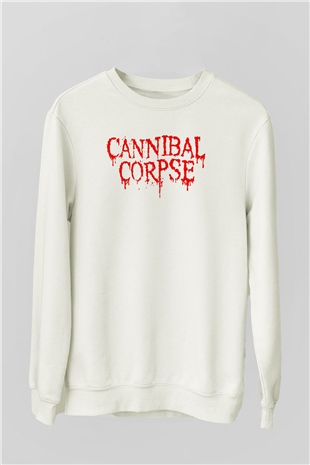 Cannibal Corpse Beyaz Unisex Sweatshirt