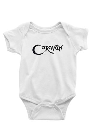 Caravan Baskılı Beyaz Unisex Bebek Body - Zıbın