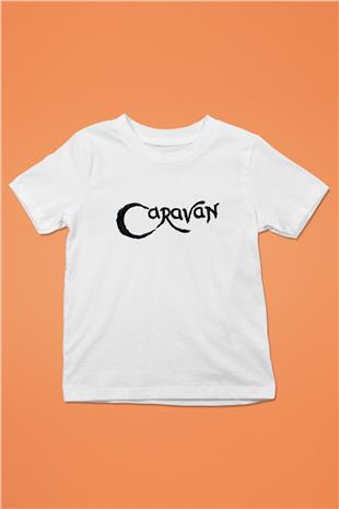 Caravan Baskılı Beyaz Unisex Beyaz Çocuk Tişört - Tshirt
