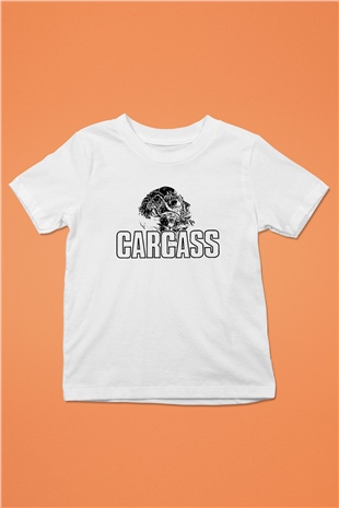 Carcass Baskılı Beyaz Unisex Çocuk Tişört