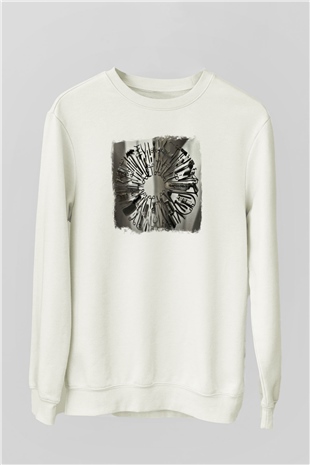 Carcass Baskılı Unisex Beyaz Sweatshirt