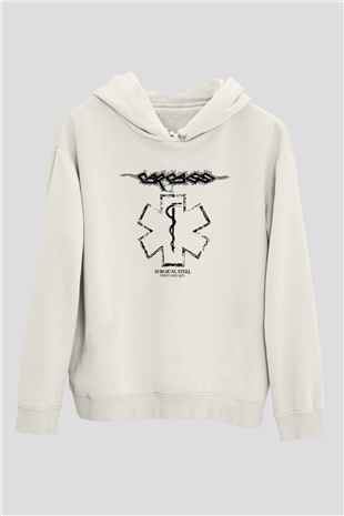 Carcass Beyaz Unisex Kapşonlu Sweatshirt