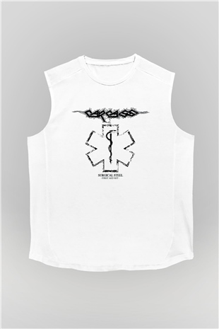 Carcass Beyaz Unisex Kolsuz Tişört