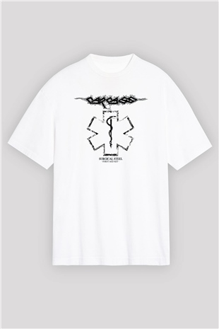 Carcass Beyaz Unisex Oversize Tişört T-Shirt