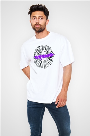 Carcass Beyaz Unisex Oversize Tişört T-Shirt