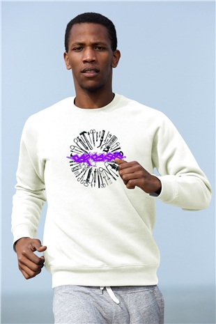 Carcass Beyaz Unisex Sweatshirt