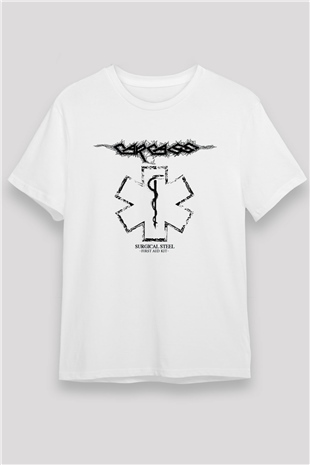 Carcass Beyaz Unisex Tişört T-Shirt - TişörtFabrikası