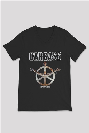 Carcass Siyah Unisex V Yaka Tişört