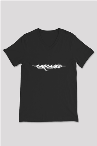Carcass Siyah Unisex V Yaka Tişört T-Shirt
