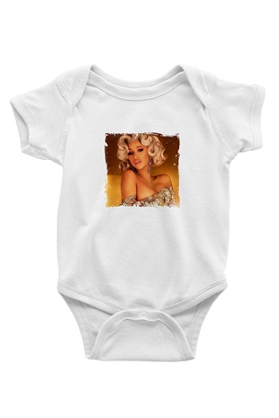 Cardi B Baskılı Unisex Beyaz Bebek Body - Zıbın