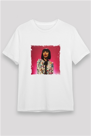 Cardi B Baskılı Unisex Beyaz Tişört