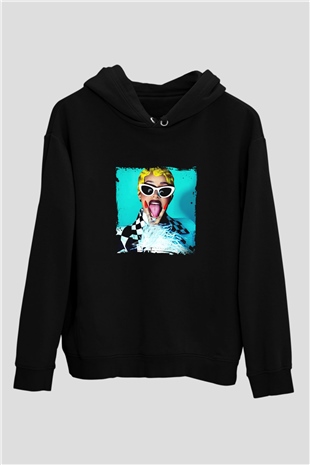 Cardi B Baskılı Unisex Siyah Hoodie