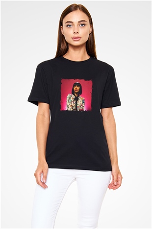 Cardi B Baskılı Unisex Siyah Tişört